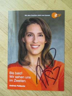 ZDF Fernsehmoderatorin Andrea Petkovic - handsigniertes Autogramm!!!