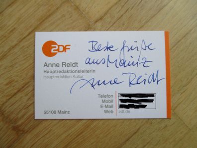 ZDF Hauptredaktionsleiterin Anne Reidt - handsigniertes Autogramm!!!