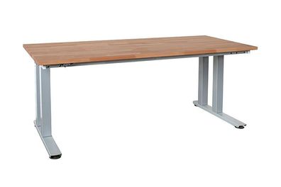 Schwerlast-Tisch 180 x 100 cm, mit Tast-Schalter Massivholz Buche Höhenverstellbar