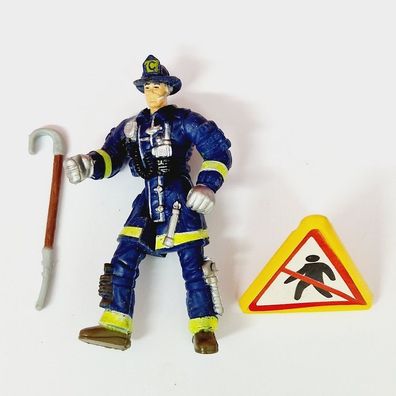 3 teilig Bewegliche Feuerwehr & Bauarbeiter Figur mit Einsatz Equipment Restposten 21