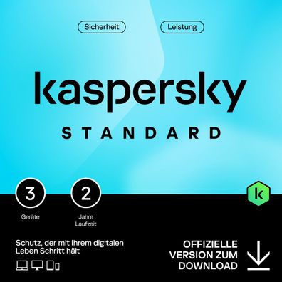 Kaspersky Standard Anti-Virus 2023 | 3 Geräte | 2 Jahre | Umfassender Schutz