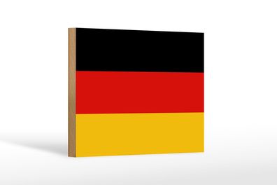 Holzschild Flagge Deutschlands 18x12 cm Flag of Germany Deko Schild
