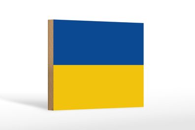 Holzschild Flagge Ukraine 18x12 cm flag of Ukraine Deko Schild
