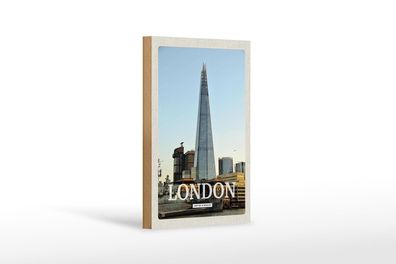 Holzschild Reise 12x18 cm London Stadt United Kingdom Deko Schild