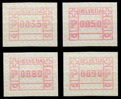 Schweiz Automatenmarken A4 Nr 4-0035-4-0090 postfrisch X679432