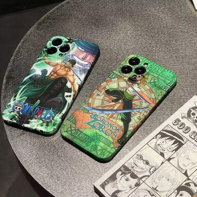 Kreativ One Piece Zoro Handyhülle für Apple iPhone 14 Schutzhülle Geschenk Grün