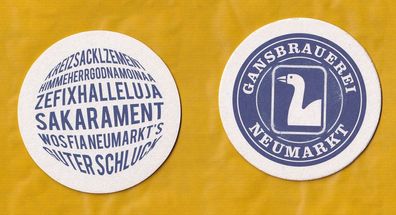 Gansbrauerei - Neumarkt - ungebrauchter Bierdeckel