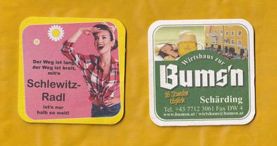 Wirtshaus zur Bums´n aus Österreich - ein ungebrauchter Bierdeckel