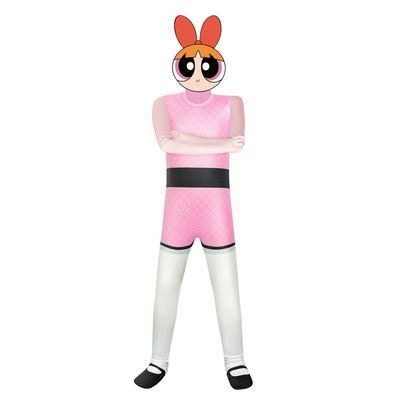 The Powerpuff Girls Cosplay Jumpsuit Kinder Halloween Onesie Kostume Bodysuit Bubbles