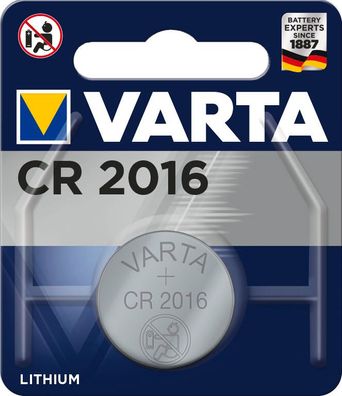 VARTA Knopfzellenbatterie Electronics CR2016 Lithium