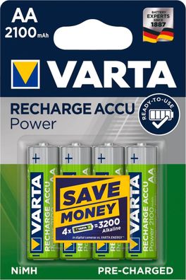 VARTA Recharge ACCU Power AA 2100mAh Blister 4