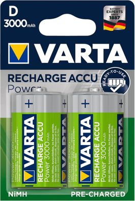 VARTA Recharge ACCU Power D 3000mAh Blister 2