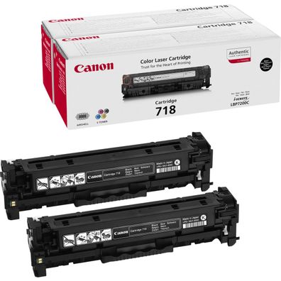 Canon Toner 718 schwarz Doppelpack (ca. 6800 Seiten)