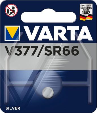 VARTA Knopfzellenbatterie Electronics V377 (SR66) Silber