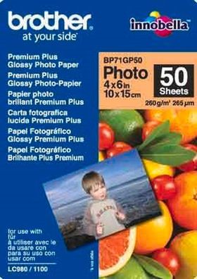 Brother Fotopapier A6 50 Blatt (bis 6000 dpi) 260g/ m²
