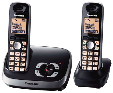 Panasonic KX-TG6522GB schwarz Duo mit AB