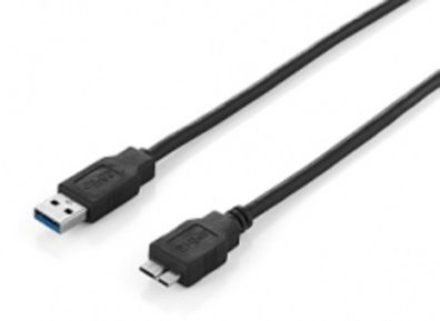 equip USB 3.0 Anschlusskabel A-Stecker/ micro-B 2,0m schwarz