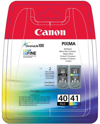 Canon Tintenpatronen PG-40/ CL-41 Multipack (BK/ C/ M/ Y)