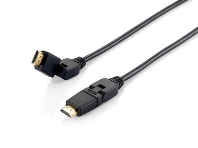 equip High Speed HDMI Kabel mit Ethernet schwenkbar 5,0m schw.