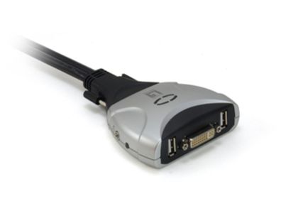 LevelOne KVM-0260-V2 Kabel-KVM-Switch 2-Ports DVI USB Audio