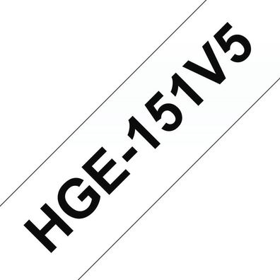 Schriftband HG-151V5 (5 Stk) Schwarz auf Gold 24mm x 8m
