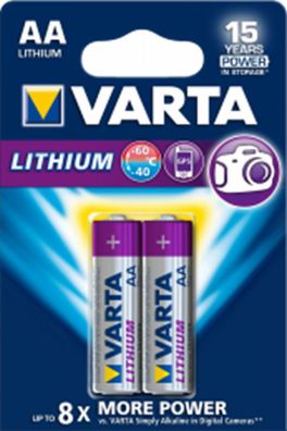VARTA Professional Lithium Batterie AA LR6 Mignon 2er