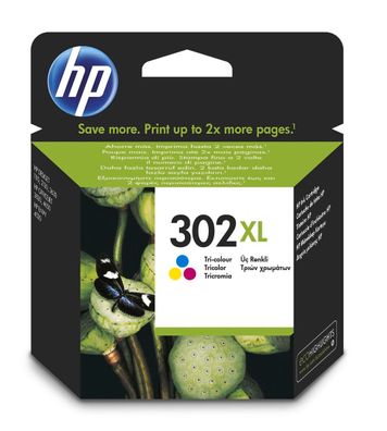 HP Tintenpatrone Nr. 302XL F6U67AE 3-farbig (ca. 480 Seiten)