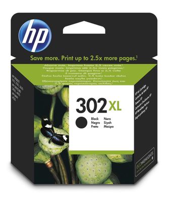 HP Tintenpatrone Nr. 302XL F6U68AE Schwarz (ca. 480 Seiten)