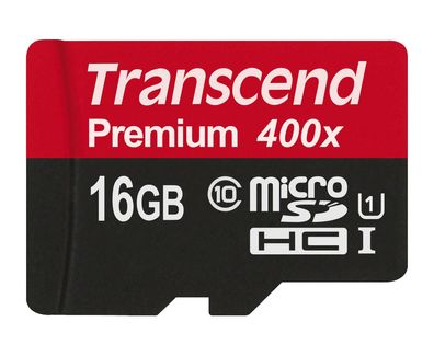 Transcend 16GB microSDHC Class 10 UHS-I 400x