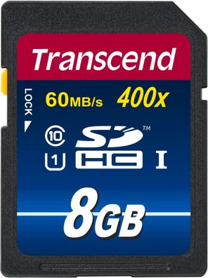 Transcend 8GB SDHC Class10 UHS-I 400x Premium
