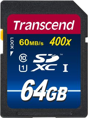 Transcend 64GB SDXC Class10 UHS-I 400x Premium