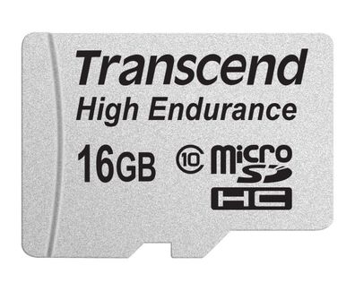 Transcend 16GB mircoSDHC Class 10, Hochbelastbar