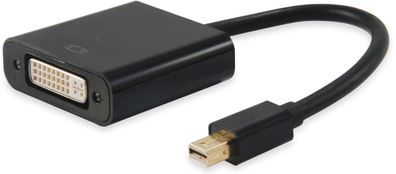 equip Mini DisplayPort auf DVI Adapter, St/ Bu, schwarz