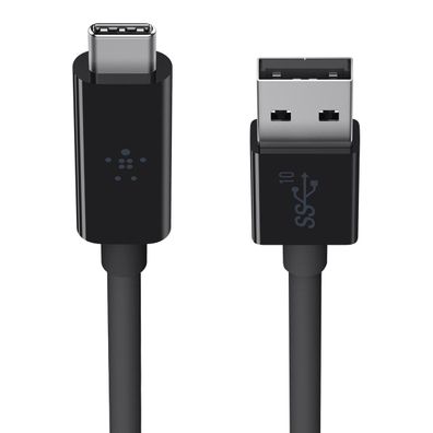 Belkin USB 3.1 SuperSpeed+ Kabel, USB-C auf USB-A, Schwarz
