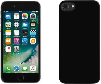 PEDEA Soft TPU Case (glatt) für iPhone 7/8/ SE 2020, schwarz