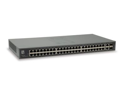 LevelOne 50-Port-Fast Ethernet-Switch,2xSFP/ RJ45 Combo Gigabit
