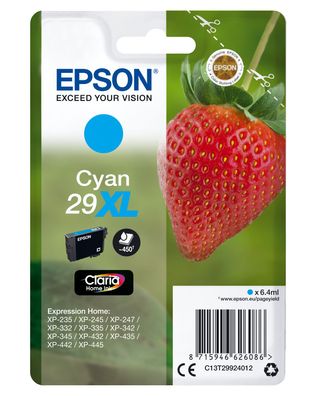 Epson Tintenpatrone 29XL Cyan (ca. 450 Seiten)