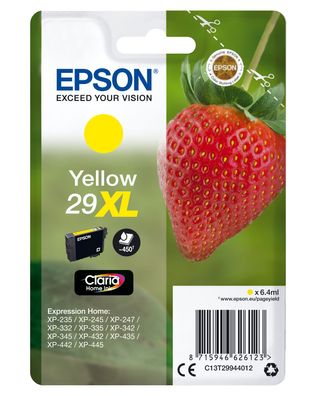 Epson Tintenpatrone 29XL Gelb (ca. 450 Seiten)