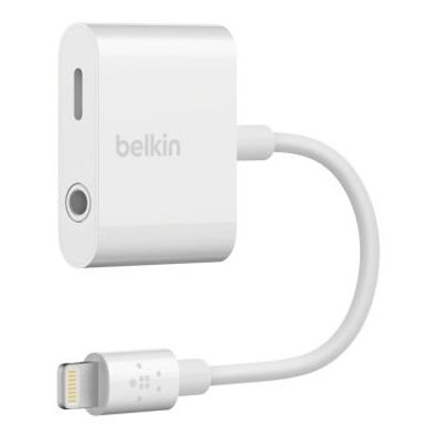 Belkin RockStar 3,5mm Audio + Lightning Adapter, Weiß