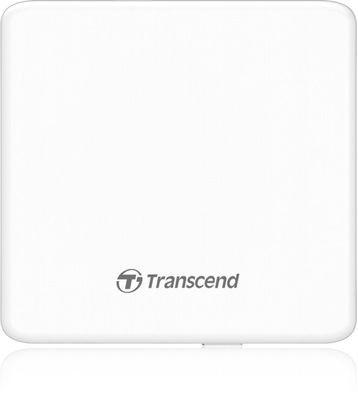 Transcend Externer CD/ DVD-Brenner Slim-Serie (Weiß)