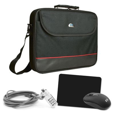 PEDEA Notebook-Tasche Starter Kit 43,9cm (17,3 Zoll), schwarz