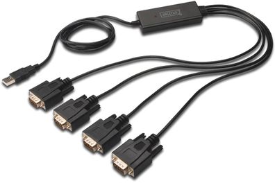 Digitus USB 2.0 zu 4xRS232 Kabel
