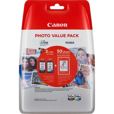 Canon Tintenpatronen PG-545XL/ CL-546XL Multipack (BK/ C/ M/ Y)