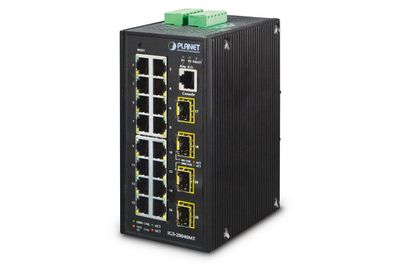 PLANET Industrie L2 Managed Switch 16-Port GE + 4-Port SFP