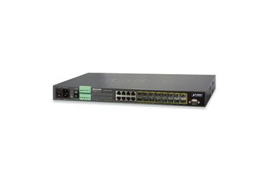 PLANET 16x GE Base-X SFP + 8x GE managebarer Ethernet Switch