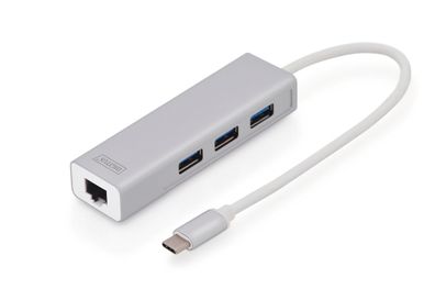 Digitus USB Typ C 3.0 Hub mit Gigabit Ethernet