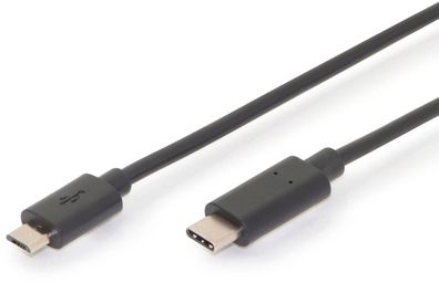 Assmann USB Type-C Anschlusskabel Type-C- mikro B St/ St 1.8m