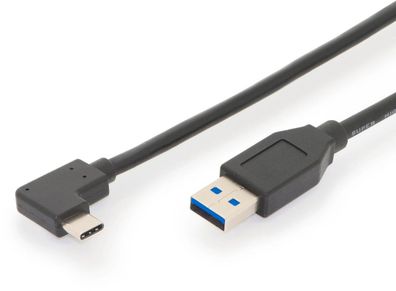 Assmann USB Type-C™ Anschlusskabel, Type-C™ 90° auf A, 1.0m