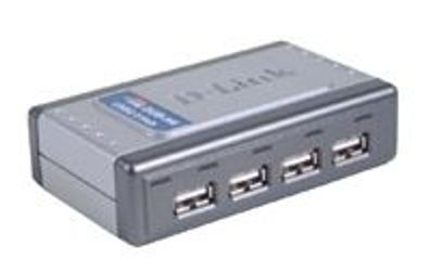 D-Link DUB-H4 USB 2.0 4-Port Hub, 4 x A-Port, 1 x B-Port