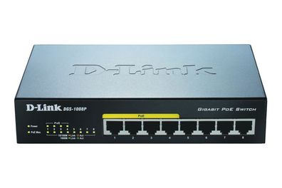 D-Link DGS-1008P 8-Port Layer2 PoE Gigabit Switch